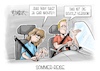 Cartoon: Sommer-Reise (small) by Mirco Tomicek tagged bundeskanzler,olaf,scholz,brandenburg,sommerreise,sommer,reise,wahlkreis,fragen,antworten,interview,sommerinterview,cartoon,karikatur,pressekarikatur,mirco,tomicek