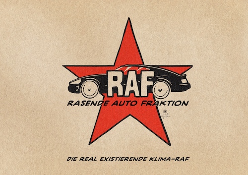 Cartoon: Klima RAF (medium) by Guido Kuehn tagged klima,dobrindt,raf,klima,dobrindt,raf