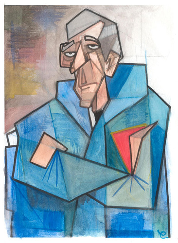 Arsene Wengers puffa jacket By dotmund | Famous People Cartoon | TOONPOOL
