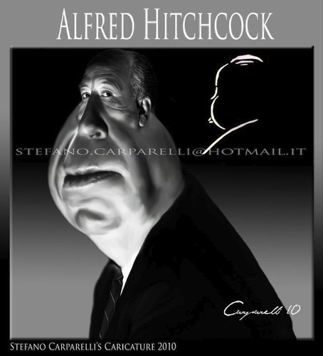 Cartoon: Alfred Hitchcok (medium) by carparelli tagged caricature