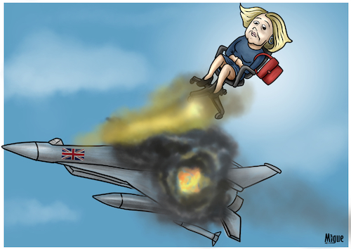 Liz Truss Reignation By Miguelmorales Politics Cartoon Toonpool 