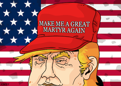 Cartoon: American martyr (medium) by Enrico Bertuccioli tagged trump,donaldtrump,trial,trumptrial,stormydaniels,guilty,uspresidentialelections,2024uspresidentialelections,martyr,gop,republicans,political,politicalcartoon,editorialcartoon,trump,donaldtrump,trial,trumptrial,stormydaniels,guilty,uspresidentialelections,2024uspresidentialelections,martyr,gop,republicans,political,politicalcartoon,editorialcartoon