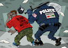 Cartoon: Police brutality (small) by Enrico Bertuccioli tagged civilrights,racism,police,blacklivesmatter,intolerance,policebrutality,violence,oppression,discriminitaion,humanrights,balkpeople,usa,usapolice,segregation,prejudice,usgovernment,uspolice,protest,equality,inequality,inclusion,political,politicalcartoon,editorialcartoon