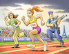 Cartoon: Gleich geschafft! (small) by Harald Juch tagged harald,juch,olympiade,final,olympia,sprint,wettlauf,paris,2024,doping,control