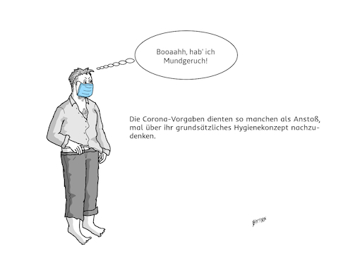 Cartoon: Hygienekonzept unter Corona (medium) by Birtoon tagged corona,hygiene