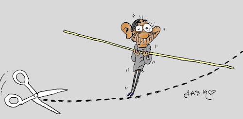 Cartoon: my way (medium) by yasar kemal turan tagged my,way