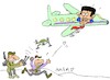 Cartoon: last plane (small) by yasar kemal turan tagged last,plane