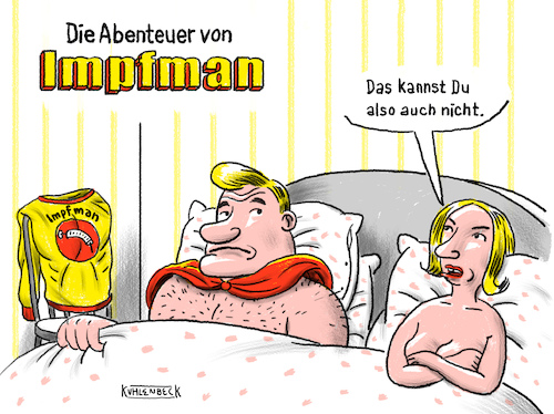 Cartoon: Impfman (medium) by Thomas Kuhlenbeck tagged impfung,impfen,impfzentrum,corona,impfstart,scheitern,versagen,überforderung,überfordert,impfung,impfen,impfzentrum,corona,impfstart,scheitern,versagen,überforderung,überfordert