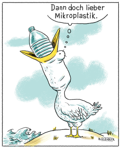 Cartoon: Mikroplastik (medium) by Thomas Kuhlenbeck tagged umwelt,meer,tier,tiere,vogel,plastik,mikroplastik,wasser,verschmutzung,umweltverschmutzung,weltmeere,nahrung,essen,nahrungskette,umwelt,meer,tier,tiere,vogel,plastik,mikroplastik,wasser,verschmutzung,umweltverschmutzung,weltmeere,nahrung,essen,nahrungskette