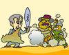 Cartoon: Sicily shield against Gaddafi (small) by fragocomics tagged gaddafi libia crisis war patrol brent gas nato station darth vader coalition europe sarkozy onu