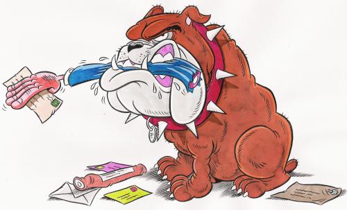 Cartoon: BULLDOG! (medium) by fieldtoonz tagged bulldog