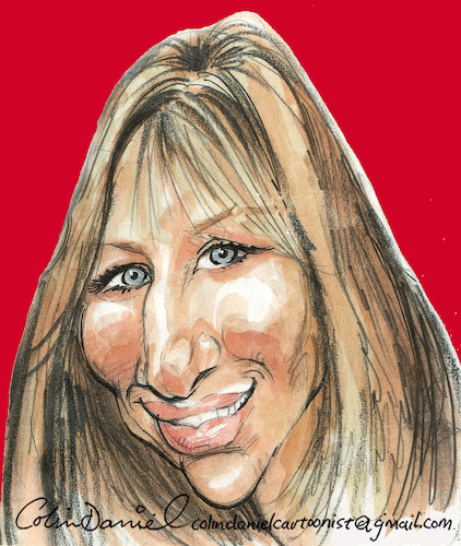 Cartoon: Barbra streisand caricature (medium) by Colin A Daniel tagged barbra,streisand,caricature