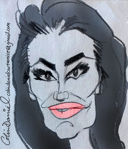 Cartoon: Chloe Bridges caricature (medium) by Colin A Daniel tagged chloe,bridges,caricature,by,colin,daniel