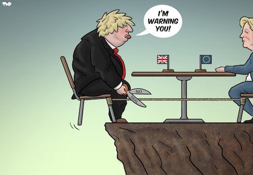 No Deal Brexit Looming By Tjeerd Royaards Politics Cartoon Toonpool