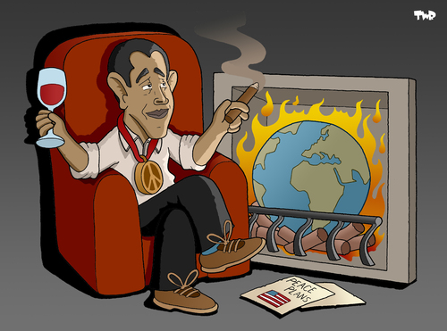 nobel peace prize obama cartoon