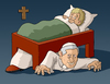 Cartoon: Monster under the bed (small) by Tjeerd Royaards tagged pope catholicism church religion abuse sex celibacy