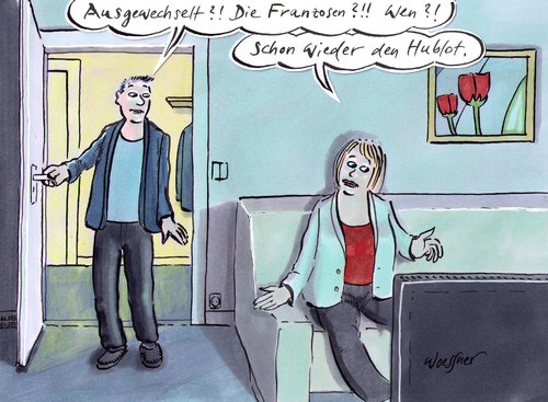 Cartoon: Auswechslung (medium) by woessner tagged woessner,karikatur,cartoon,frankreich,französisch,europameisterschaft,fussballeuropameisterschaft,einwechslung,fussballspiel,fussballübertragung,fanatismus,desinteresse,gleichgültigkeit,franzosen,auswechslung,hublot,ausgewechselt,fussball,eingewechselt,geschlechtsunterschiede,anzeigetafel,stadion,fernsehen,tv,begeisterung,aufmerksamkeit,gender,sport,beziehung,woessner,karikatur,cartoon,frankreich,französisch,europameisterschaft,fussballeuropameisterschaft,einwechslung,fussballspiel,fussballübertragung,fanatismus,desinteresse,gleichgültigkeit,franzosen,auswechslung,hublot,ausgewechselt,fussball,eingewechselt,geschlechtsunterschiede,anzeigetafel,stadion,fernsehen,tv,begeisterung,aufmerksamkeit,gender,sport,beziehung