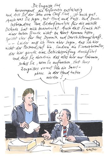 Cartoon: Bewerbung (medium) by woessner tagged bewerbung,zeugnis,referenz,beziehung,dynamik,durchsetzungskraft,personalchef,finanzbeamter,betriebsprüfung,traum,jugend,arbeitssuche,bewerbung,zeugnis,referenz,beziehung,dynamik,durchsetzungskraft,personalchef,finanzbeamter,betriebsprüfung,traum,jugend,arbeitssuche