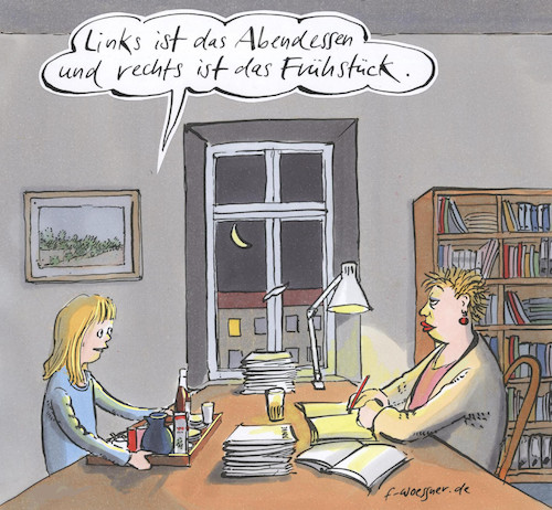 Cartoon: Homeoffice (medium) by woessner tagged woessner,karikaturen,cartoons,noten,bewertung,benotung,personalmangel,hausarbeitsplatz,freizeit,unbezahlt,überstunden,stundenzahl,gehalt,einkommen,privatleben,homeoffice,lehrkräfte,schule,bildung,personalschlüssel,korrektur,nachtarbeit,überlastung,stress,heimarbeit,arbeitsplatz,zuhause,lehrerinnen,lehrer,klassenarbeiten,tests,klausur,korrigieren,benoten,bewerten,beurteilen,woessner,karikaturen,cartoons,noten,bewertung,benotung,personalmangel,hausarbeitsplatz,freizeit,unbezahlt,überstunden,stundenzahl,gehalt,einkommen,privatleben,homeoffice,lehrkräfte,schule,bildung,personalschlüssel,korrektur,nachtarbeit,überlastung,stress,heimarbeit,arbeitsplatz,zuhause,lehrerinnen,lehrer,klassenarbeiten,tests,klausur,korrigieren,benoten,bewerten,beurteilen