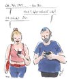 Cartoon: SMS (small) by woessner tagged sms,handy,smartphone,iphone,mobile,internet,kommunikation,telefon,beziehung,gespräch,brief,jugend,piraten,konsum