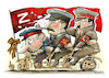 Cartoon: Cyclist dictators (small) by kusto tagged putin,stalin,hitler,war