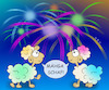 Cartoon: MÄHGA SCHAF! (small) by a-b-c tagged abc,silvester,neujahr,feuerwerk,vorsätze,glücksbringer,knaller,böller,aberglaube,rakete,party,feier,krapfen,korken,champagner,sekt,mitternacht,jahreswechsel,kalender,schafe,tiere,wortwitz