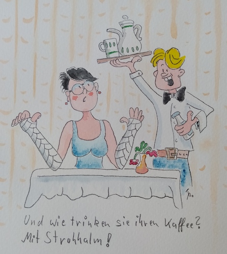 Cartoon: Und wie trinken sie ihren Kaffee (medium) by Bubi007 tagged gesundheit