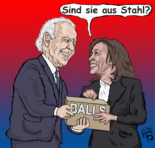 Cartoon: Second hand (medium) by Back tagged biden,harris,usa