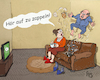 Cartoon: Katapult (small) by Back tagged cartoon,fußball,tvfan,fernseher
