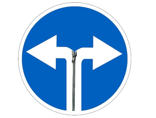 Cartoon: no title (medium) by chakhirov tagged roadsign,zipper