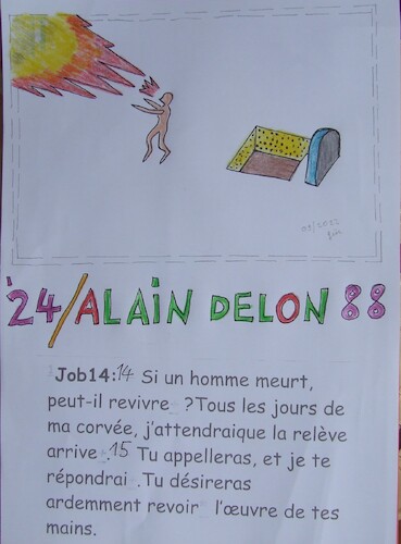 Cartoon: ALAIN DELON  2024     88 (medium) by skätschup tagged vie,travail,joie,amour,famille,dieu,espoir,eternelle