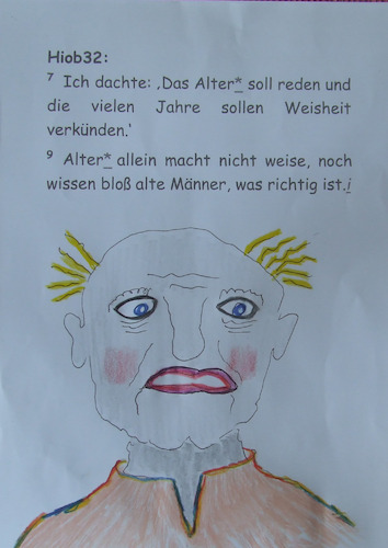 Cartoon: HIOB 32 verse 7 und 9 (medium) by skätschup tagged hiob,bibel,guter,rat,weisheit,dummheit,lebenserfahrung,wissen,können