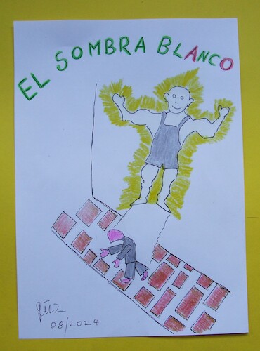 Cartoon: WHITE SHADOW EL SOMBRA BLANCO (medium) by skätschup tagged white,shadow,sombra,blanco,weißer,schatten