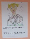 Cartoon: TERMINATOR  ALIEN MONSTER (small) by skätschup tagged were,is,the,yok,edici,kammerjäger,when,you,need,one