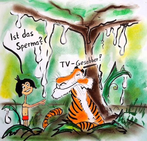 Cartoon: Dschungel Sie campieren wieder (medium) by TomPauLeser tagged dschungelcamp,rtl,campieren,camper,camp