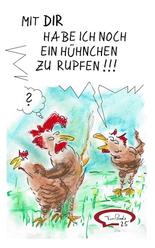 Cartoon: Hühner (medium) by TomPauLeser tagged huhn,hahn,hühnchen,rupfen