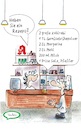 Cartoon: Chefkoch (small) by TomPauLeser tagged apotheke,rezept,chefkoch,kochrezept,kochen,haushalt,verordnung,pharma,medikamen,medikamente,kohlrabi,mta,apothekerin,apotheker