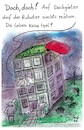 Cartoon: Dachigel (small) by TomPauLeser tagged igel,mähroboter,roboter,nachts,nacht,dachgarten,garten,rasen,dachrasen,gefahr,tiergefährdung,gefährdung,tierwohl,tierrettung,leben,dachterrasse,nachtaktiv