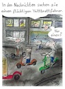 Cartoon: Dringend gesucht (small) by TomPauLeser tagged escooter,scooter,roller,fahndung,trittbrettfahrer,fahrer,tritt,straße,fahnder,nachrichten,news,meldung,warnmeldung,hinweis