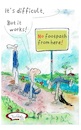 Cartoon: No footpath (small) by TomPauLeser tagged no,footpath,street,go,way,path,handstand