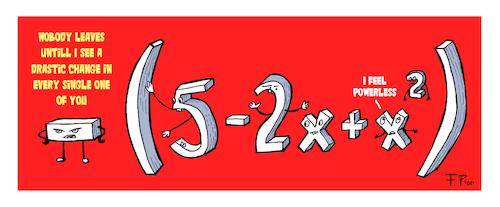 Cartoon: Minus (medium) by fpieri tagged math2022,education,humor,math