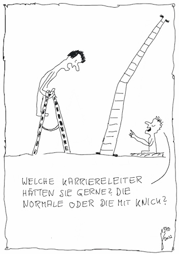 Cartoon: Karriereleiter (medium) by Der kleine Herr Mann tagged karriere,karriereleiter,erfolg,misserfolg,unternehmen,firma,betrieb,chef,chefetage,führungsposition,abstieg,leben,realität,aufstieg,emporkömmling,wachstum,konkurrenz,neider,absturz,leiter,leitung,leitungskraft,ausblick,rente,höhen,tiefen,normal,knick,mitarbeiter