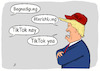 Cartoon: Täglich Gegenteiltag (small) by Gabi Horvath tagged trump,hinrichtung,begnadigung,usa,tiktok,erlauben,verbieten