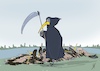Vogelgrippe (small) Cartoon: Vogelgrippe (small) by Gabi Horvath tagged vogelgrippe,kranich,geflügel,sterben,stallpflicht,sperrzone,tierschutz