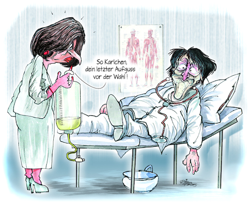 Cartoon: Dauerpatient Lauterbach (medium) by Ritter-Cartoons tagged karl,lauterbach,gesundheitssystem,karl,lauterbach,gesundheitssystem