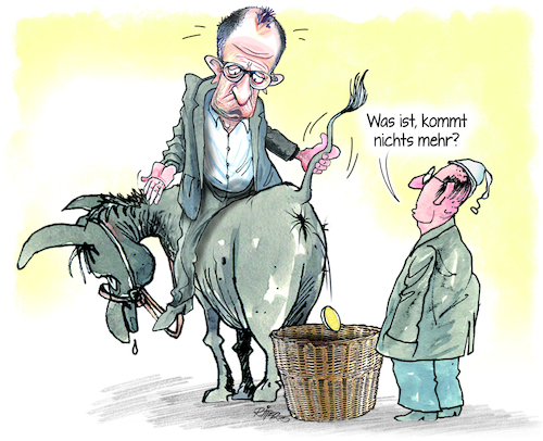 Cartoon: Goldesel (medium) by Ritter-Cartoons tagged goldesel,staatsverschuldung,goldesel,staatsverschuldung