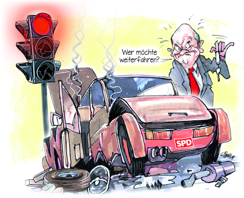 Cartoon: Kollision mit der Ampel (medium) by Ritter-Cartoons tagged ampel,ampel