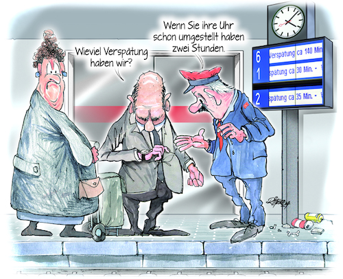 Cartoon: Zeitumstellung (medium) by Ritter-Cartoons tagged zeitumstellung,zeitumstellung