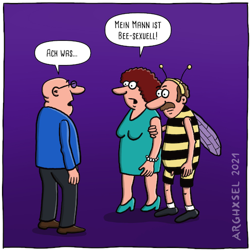 Cartoon: Bee Sexuell (medium) by Arghxsel tagged biene,fetisch,verkleidung,rollenspiel,sexuell,bienen,biene,fetisch,verkleidung,rollenspiel,sex,sexuell,bienen