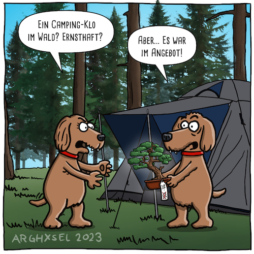 Cartoon: Camping Klos (medium) by Arghxsel tagged hunde,katzen,haustier,hundeleine,gassi,gehen,meerschweinchen,hamster,baum,markieren,hunde,katzen,haustier,hundeleine,gassi,gehen,meerschweinchen,hamster,baum,markieren